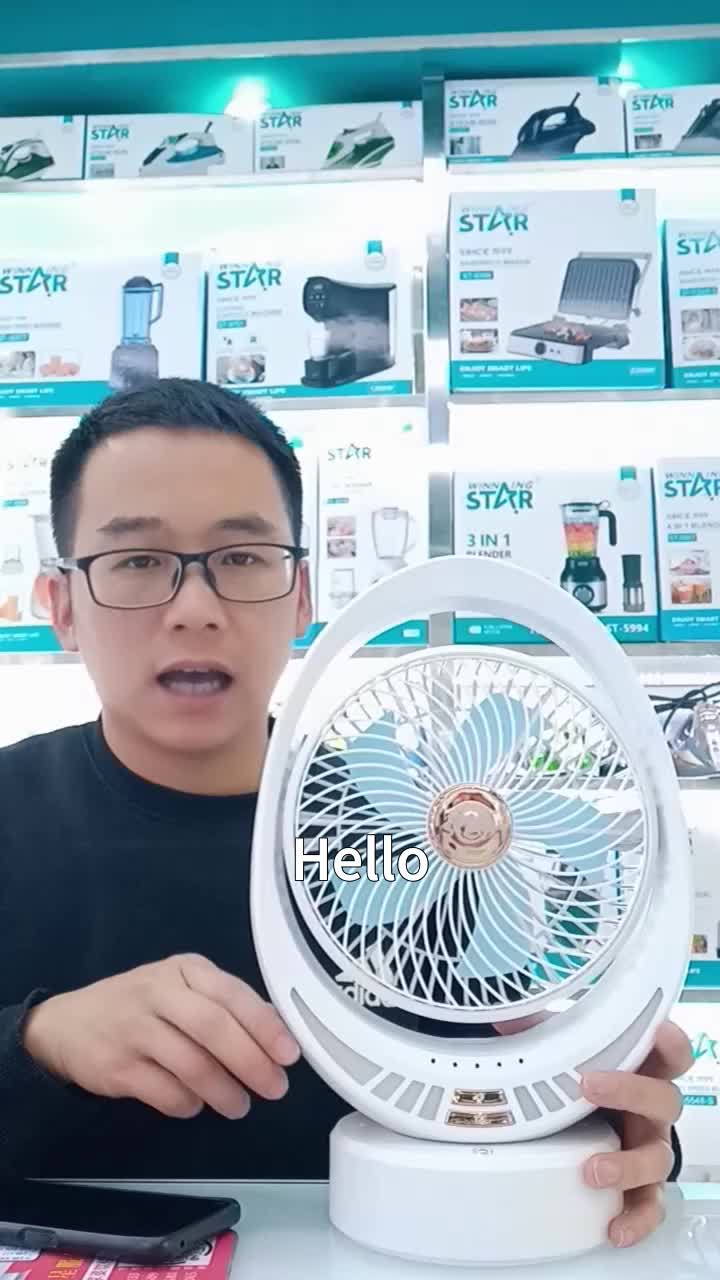 Cool, portable USB rechargeable fan with LED lights—perfect for anytime, anywhere comfort.