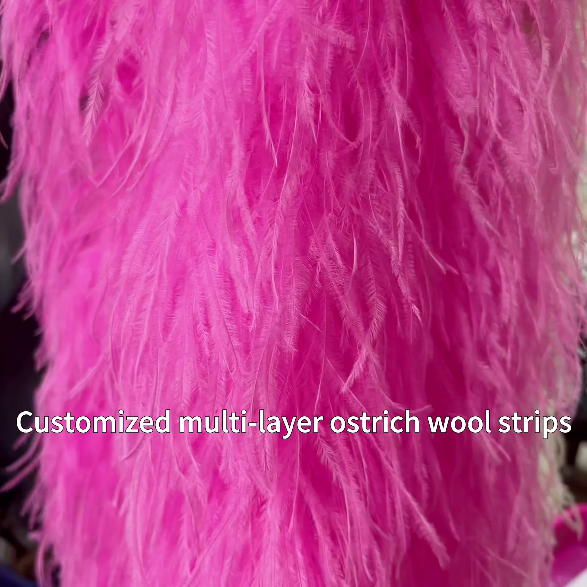 Customized multi-layer ostrich wool strips, soft and lightweight, perfect for creative crafts. Great hand feel, versatile use, and highly rated by users. Design your unique piece now.