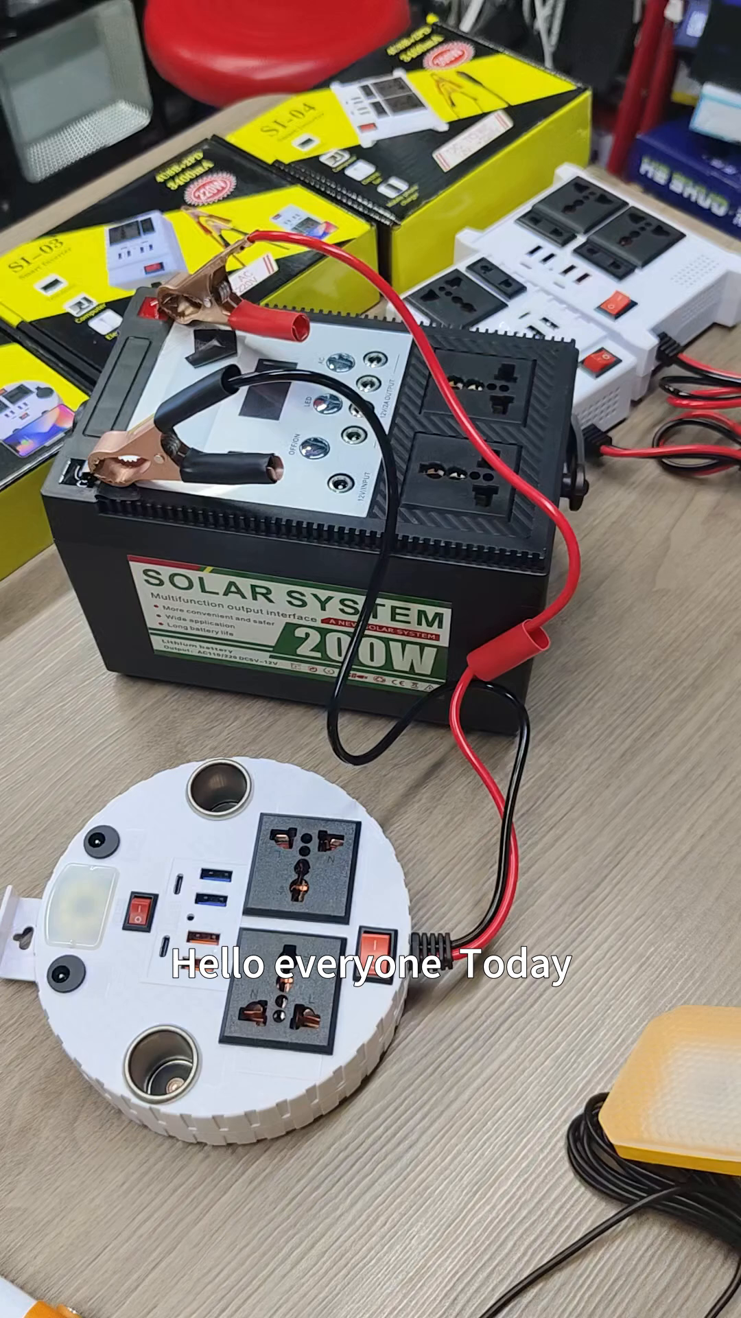 This compact inverter efficiently converts DC12V to multiple outputs like AC220V, perfect for outdoor adventures and car use with stable performance and low noise.