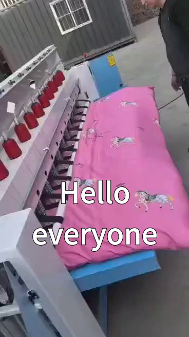 Vertical quilting machine 9 or 11 needle easy operation high efficiency neat stitching ideal for cotton silk quilts widely praised