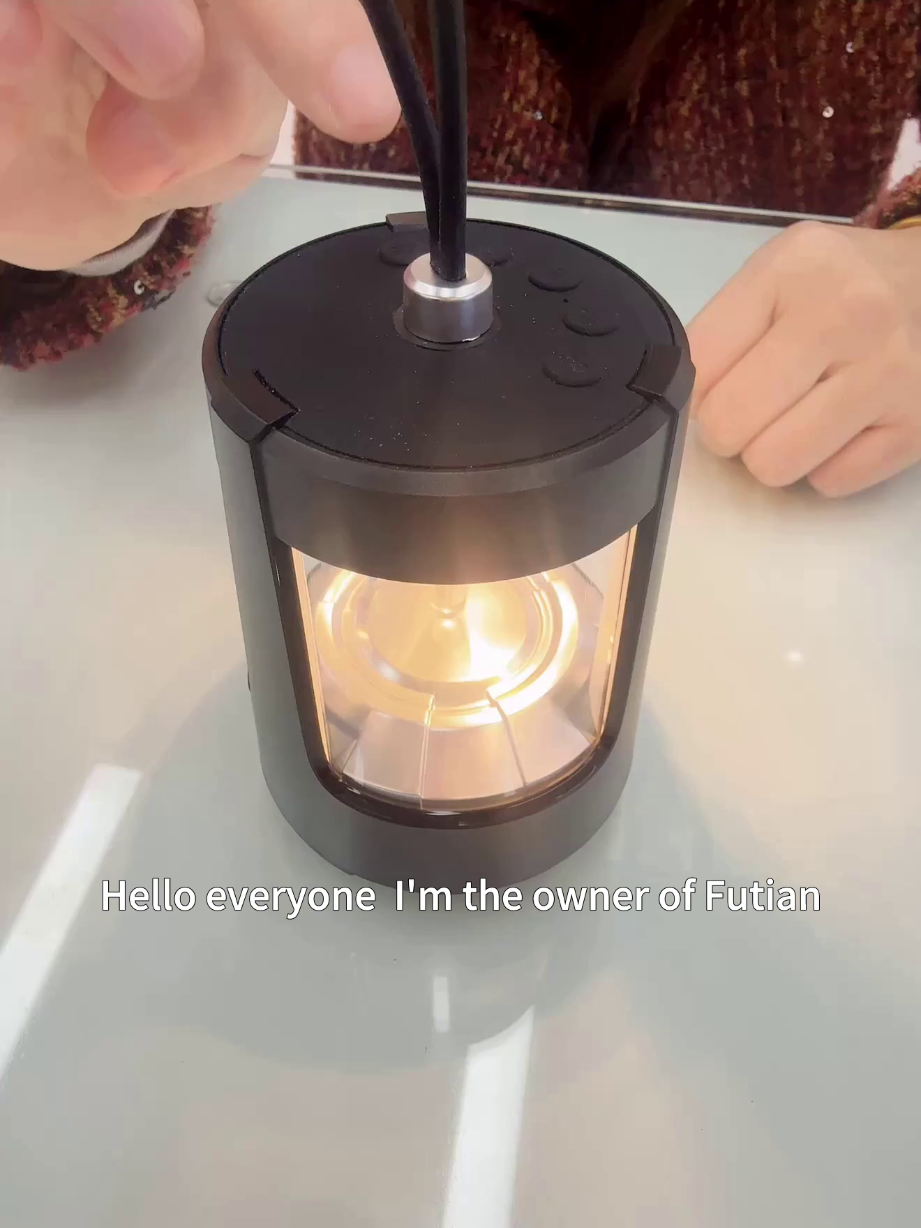 Outdoor lighted audio system with soft waterproof lights creates romantic camping nights perfect for unforgettable moments