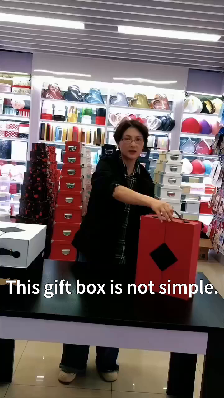 A creative foldable gift box for wine perfect for business and personal gifting surprises users and conveys heartfelt emotions better than ordinary boxes.