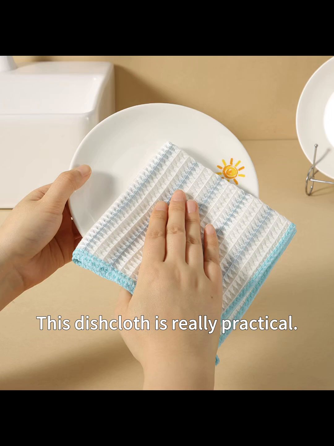 This practical dishcloth is oil free easy to clean with various styles for different kitchens and feels great.