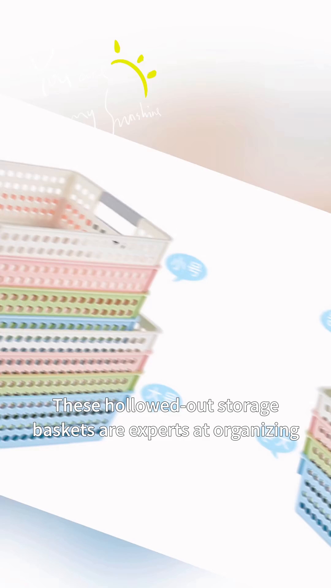 Stylish breathable baskets with handles for easy organized storage of snacks and daily items